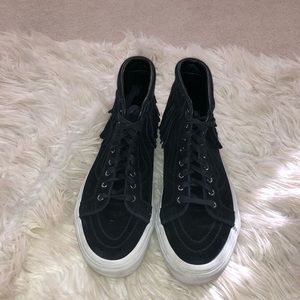 Black Suede Sk8-Hi Moc Vans